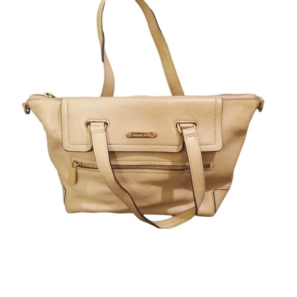 Michael Kors Mackenzie Medium Leather Satchel Tote - Picture 2 of 12
